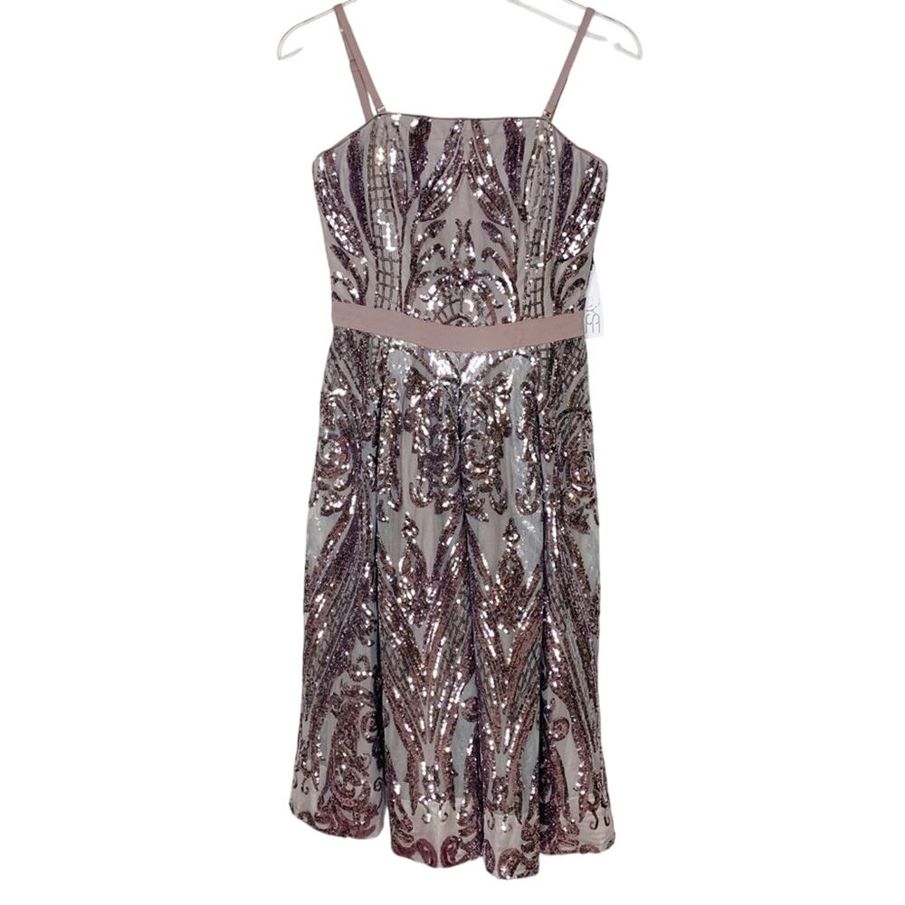NWT Ryse Dusty Rose Sequins Party Dress SMALL